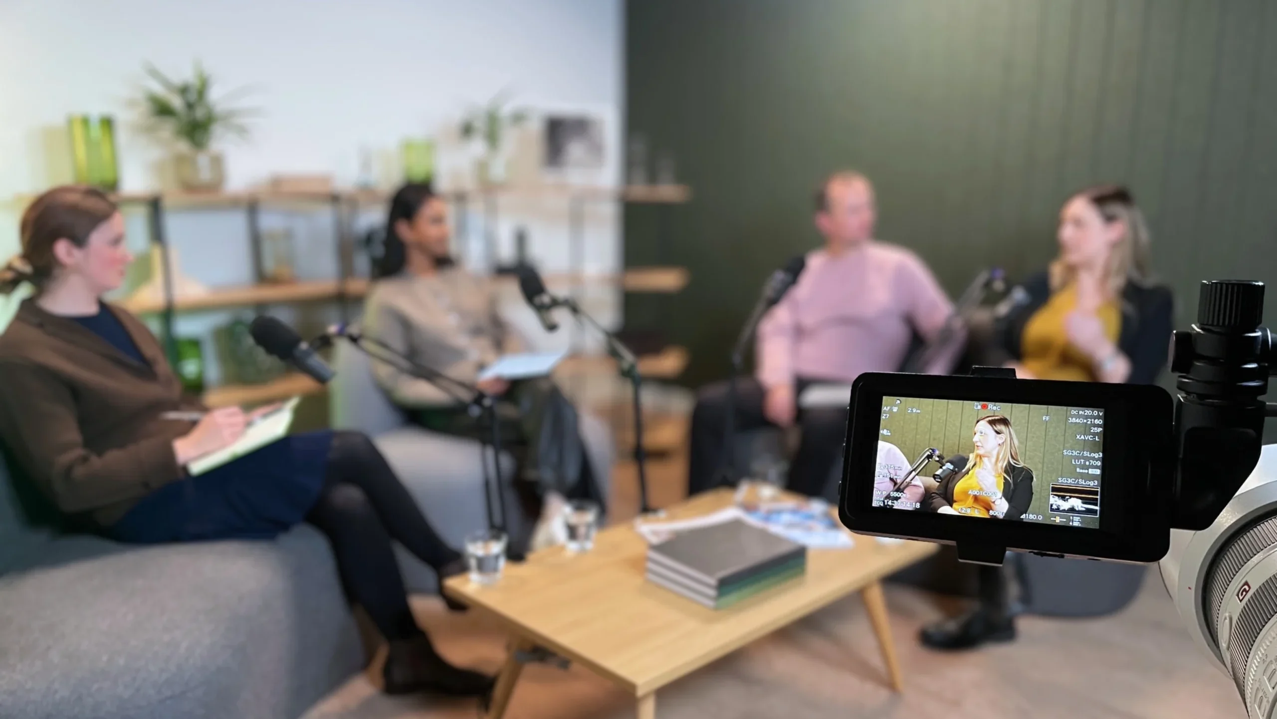 Behind the scene of a corporate video production